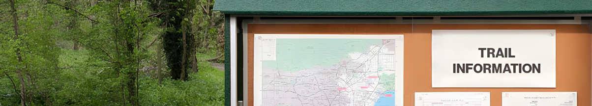 Indoor enclosed bulletin boards