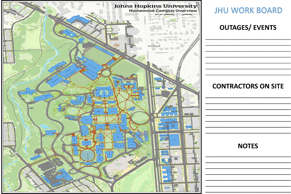 College Map and Work Board