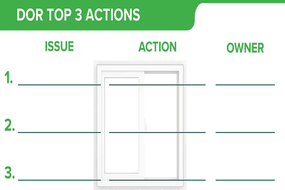 Window Issues and Actions Board