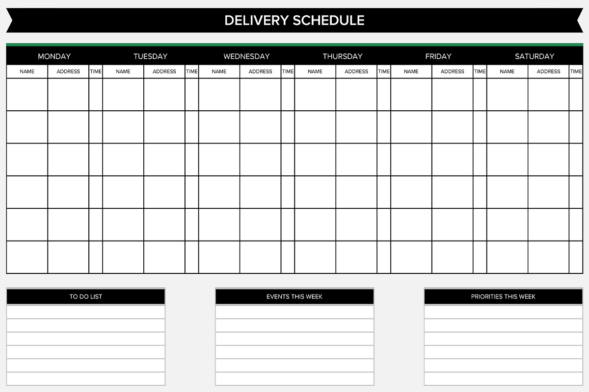 Delivery Scheduling Board
