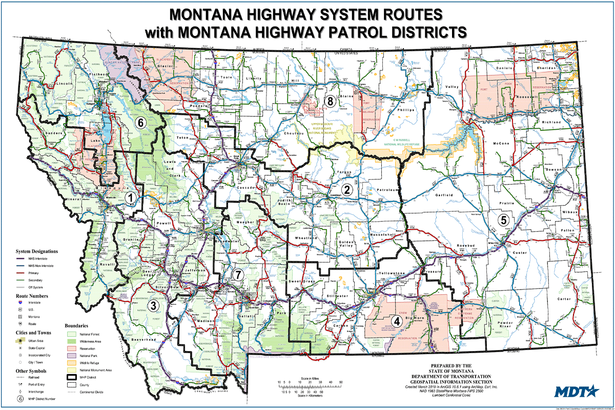 State Police District Patrol Route Board 