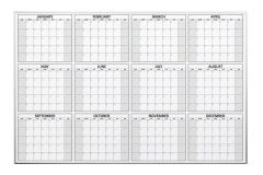 OptiMA® Twelve Month Dry Erase Planning Calendars