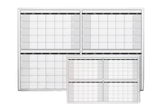 OptiMA® Non-Magnetic Four Month Dry Erase Calendar
