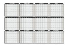 OptiMA® Yearly Dry Erase Calendar Decal