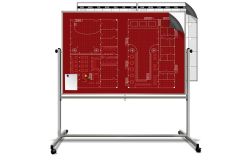 Portable Whiteboard With Removable Printed Magnets