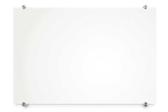 Glass Dry Erase Boards, Gold or Silver Standoffs