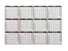 OptiMA® Dry Erase Full Year Calendar Decal
