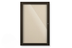Enclosed Indoor Bulletin Board, Colored Trim and Fabric