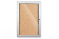 Indoor Enclosed Bulletin Board Cabinets with Radius Trim