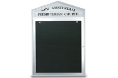 Cathedral Design Outdoor Enclosed Lighted Letter Board