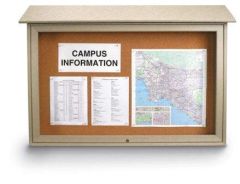 Outdoor Message Center with Top-Hinge Door