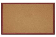 Faux Wood Framed Natural Cork Board