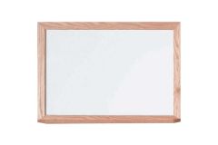 Solid Oak Framed Porcelain Steel Whiteboard