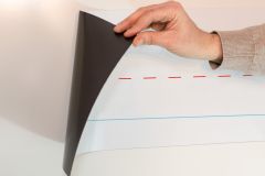 Manuscript Print Dry Erase Magnet Sheet, 10.5" Tall, Includes Marker and Opti-Wipe™