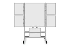 Collaboration Station, 40.4” W X 48.6” T With 4 Removable Dry Erase Panels, 18.75” W X 23.3” T