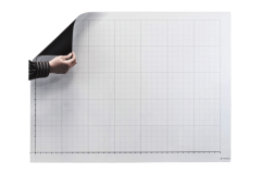 30" T x 45.25" W Dry Erase Linear Graph Magnet, Black X and Y Axis, Ghost grid, Magnet with clear dry erase coating, Comes with black marker and Opti-Wipe