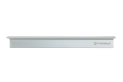 Anodized Aluminum Marker Tray with Rubber for Traction and Magnets Laser Etched with MyWhiteboards Logo