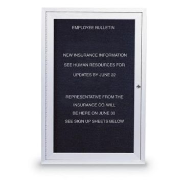 Illuminated Enclosed Letter Board with Aluminum Trim