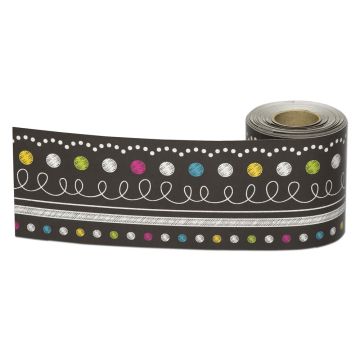 Straight Rolled Border Trim, Multicolor