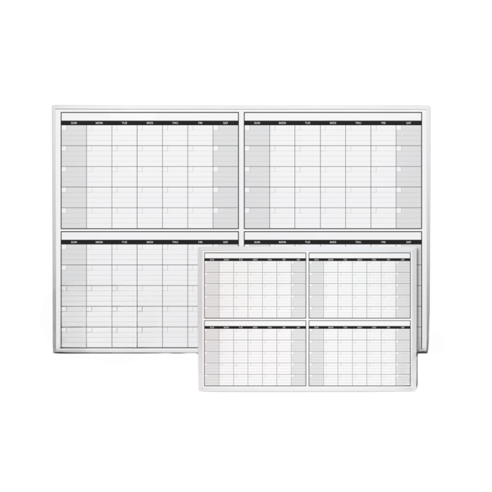 OptiMA® Non-Magnetic Four Month Dry Erase Calendar