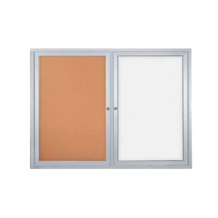 Indoor Glass Enclosed Magnetic Cork Board Cabinet