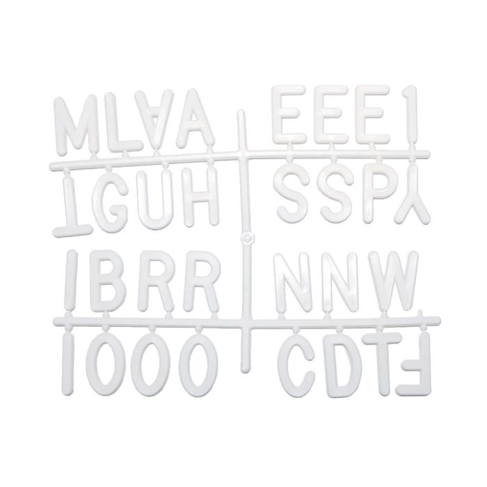 Plastic Helvetica Letter Sprue Set