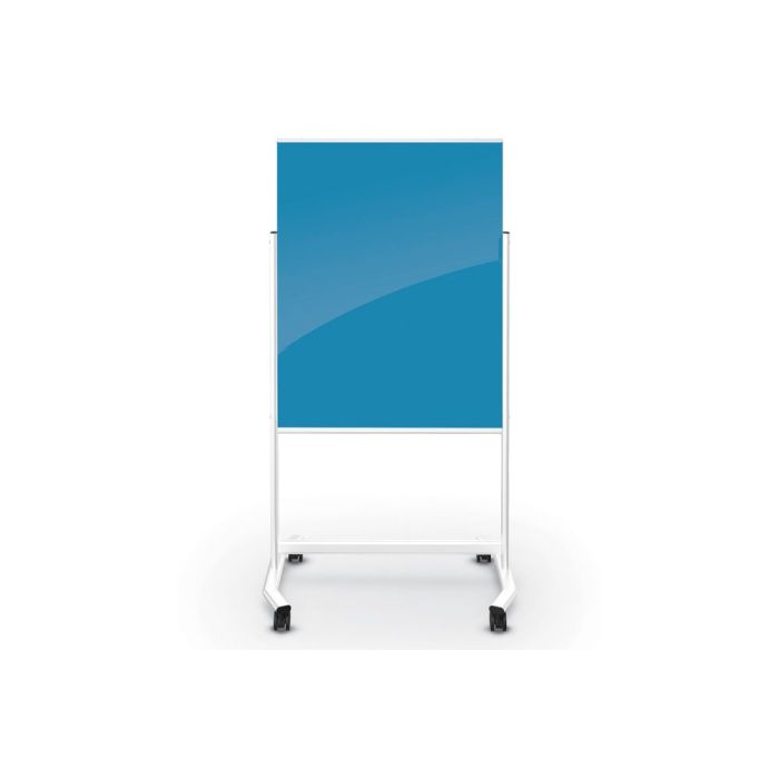 Visionary Colored Portable Magnetic Glass Board, Blue