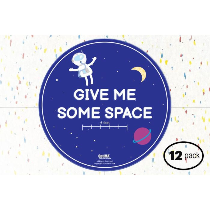 12 pack kids social distancing floor signs