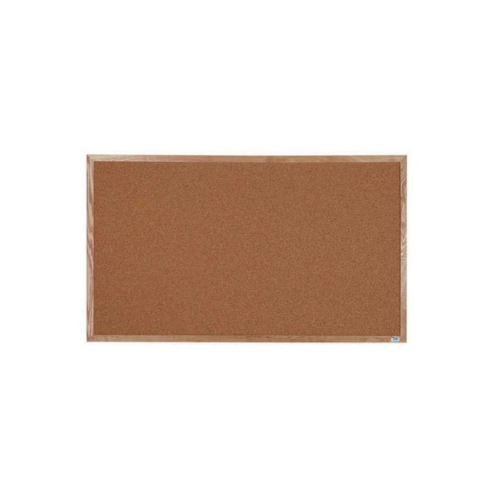 solid oak framed natural grain cork board