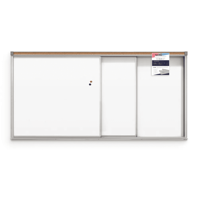 horizontal dry erase sliding board