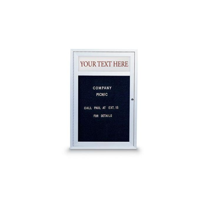 Outdoor Enclosed Letter Boards with Header