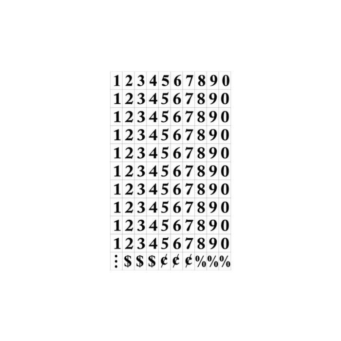 Magnetic Numbers Set, Black and White