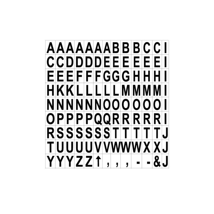 Magnetic Letters Set, Black and White