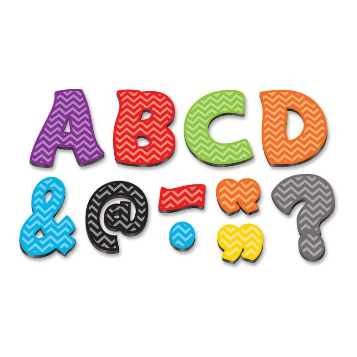 Chevron Pattern Letter Magnets