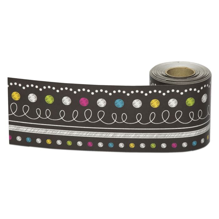 Straight Rolled Border Trim, Multicolor