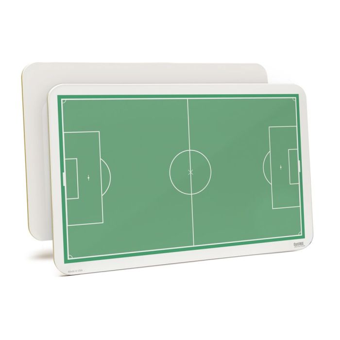 11" x 17" x 1/8" Soccer Opti-Print Sports Lap Board, Side 1: Full Soccer Field, Side 2: Blank Dry Erase Surface