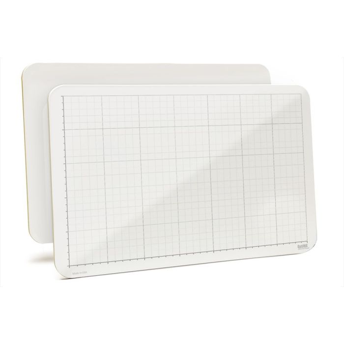 11" x 17" x 1/8" Double Sided Lap Board, Linear Graph on One Side, Side 1: Print, Side 2: Blank Dry Erase Surface