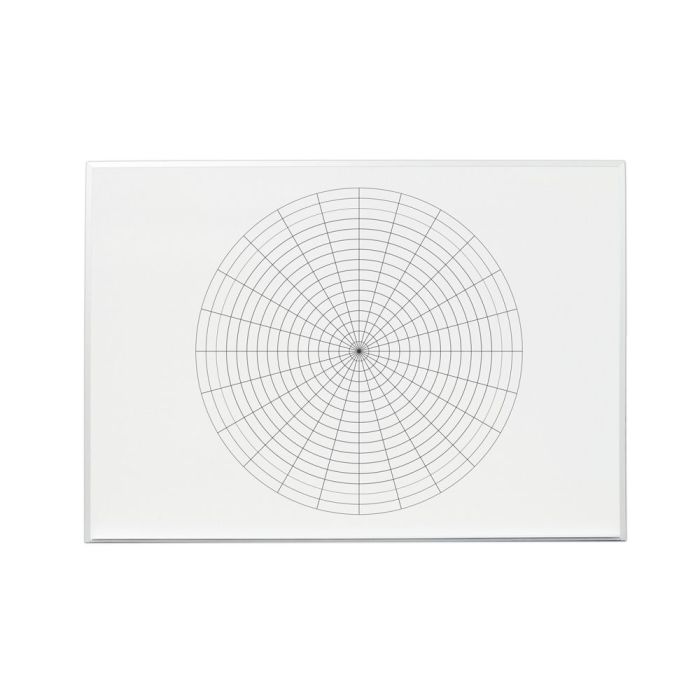 32" x 45.5" Opti-Print Polar Grid / Graph Board, Magnetic Dry Erase Writing Surface