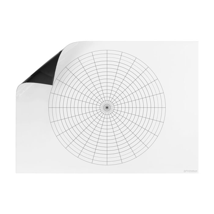 30" T x 45.25" W Dry Erase Polar Coordinate Axis Magnet