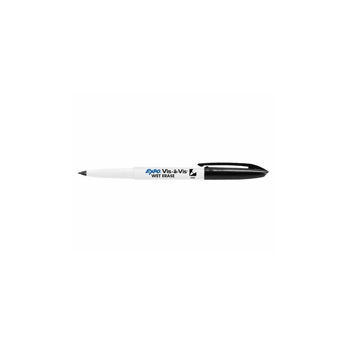 Black Single Expo Vis-a-Vis Wet Erase Marker Fine Point