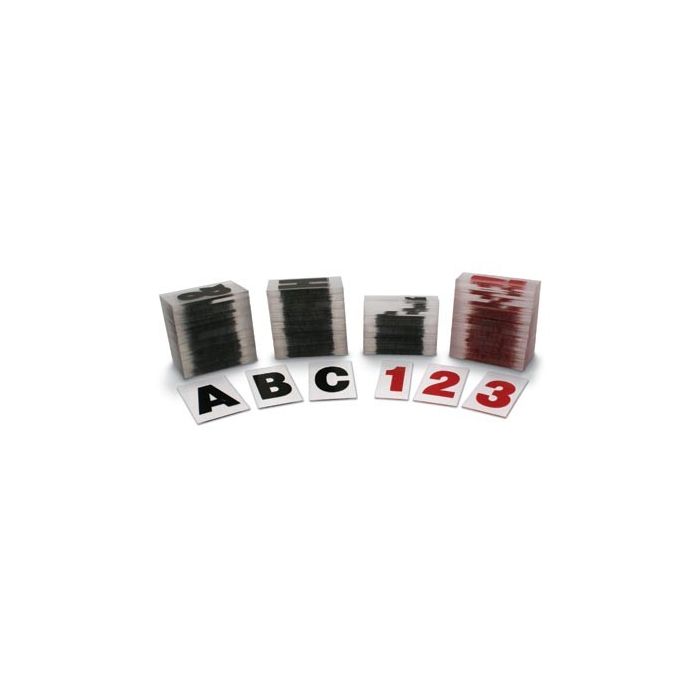 Plastic Reader Board Acrylic Replacement Letter and Number Set, 4" Characters on 5" Cards, 300/set
