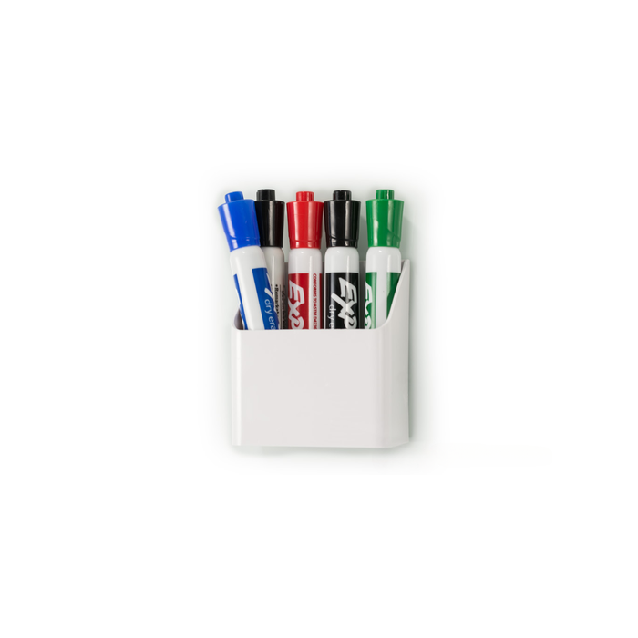 Bright White Magnetic Marker Cup, Holds Up to 8 Markers
