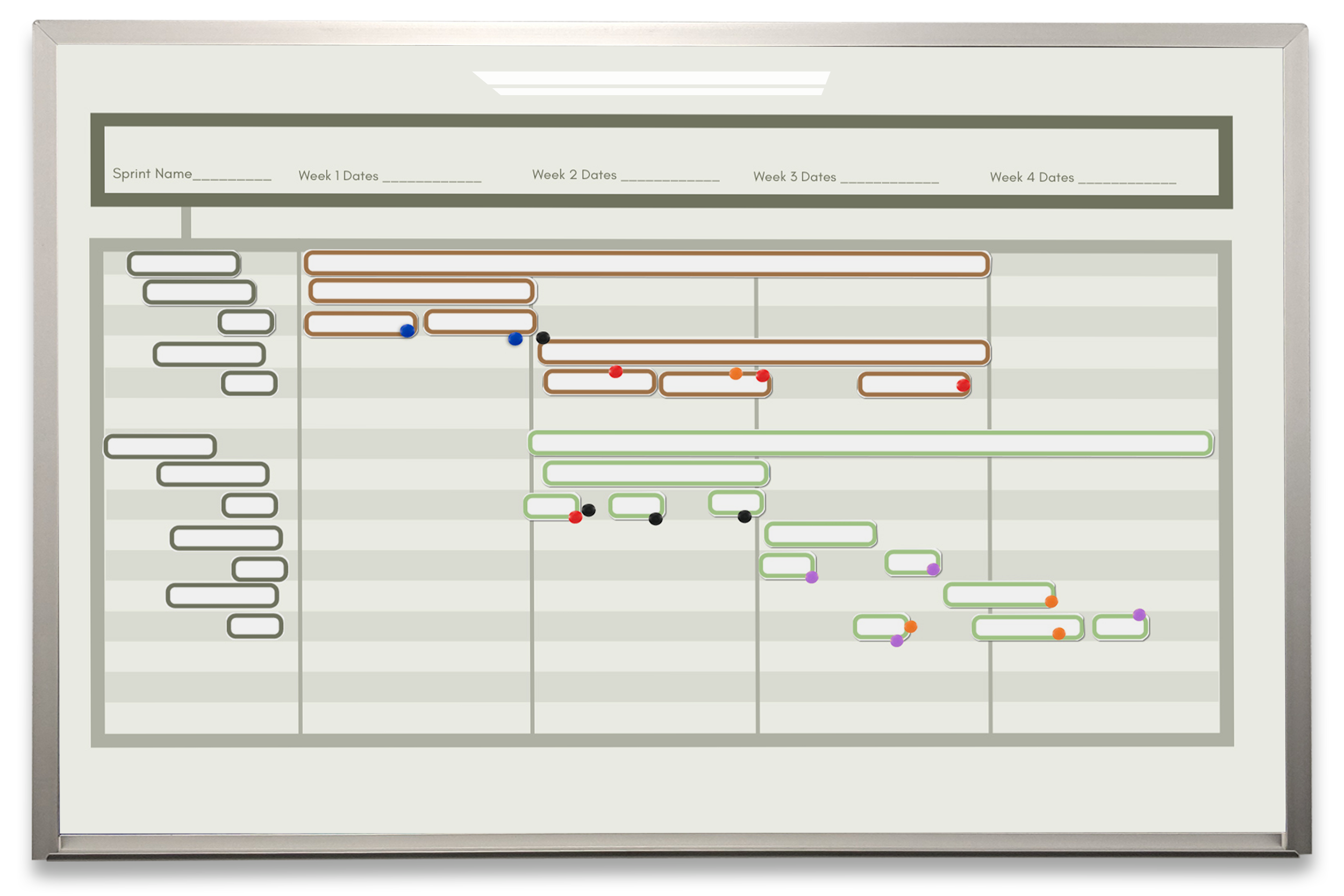 Gantt Chart Dry Erase Calendar